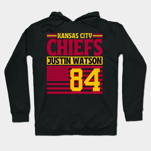 Kansas City Chiefs Watson 84 American Flag Football Hoodie by Astronaut.co